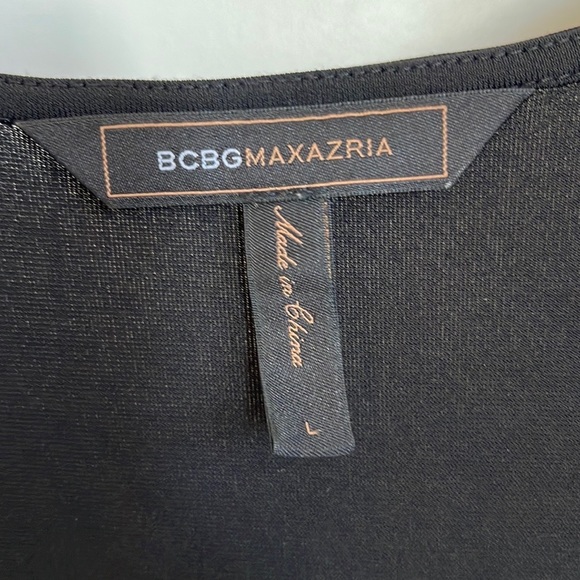 Black BCBG Dress with Geometric Pattern - Picture 3 of 3